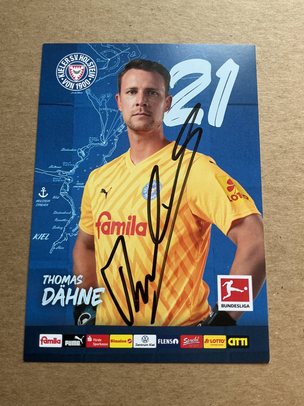 Thomas Dähne, Germany 🇩🇪 Holstein Kiel 2024/25 hand signed - Autographs-World