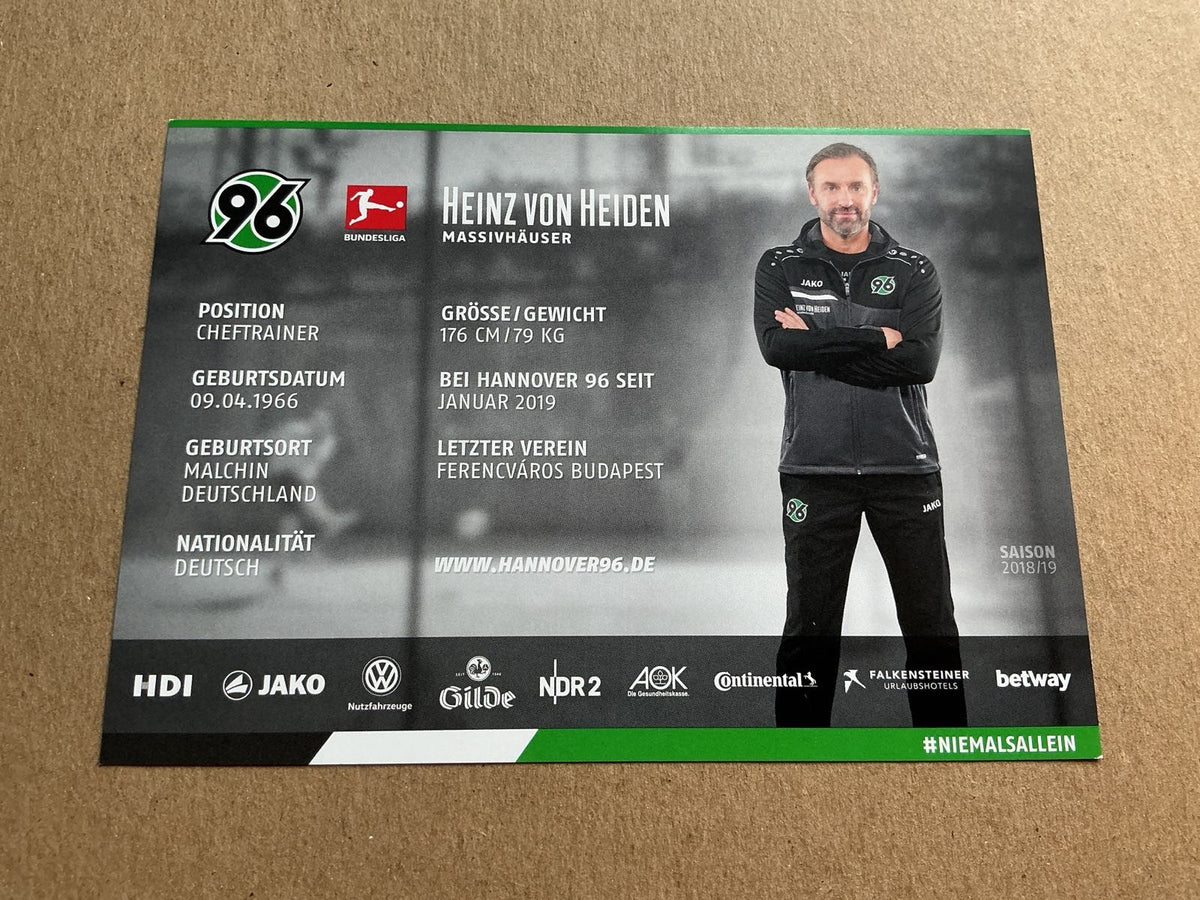 Thomas Doll, Germany 🇩🇪 Hannover 96 2018/19 hand signed - Autographs-World