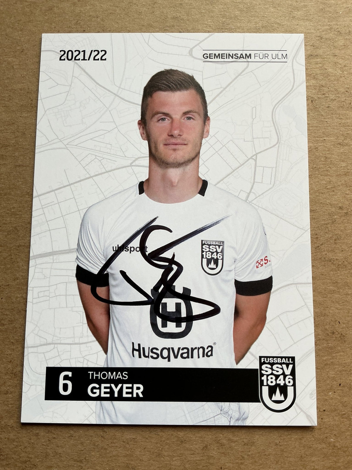 Thomas Geier, Germany 🇩🇪 SSV Ulm 1846 2021/22 hand signed - Autographs-World