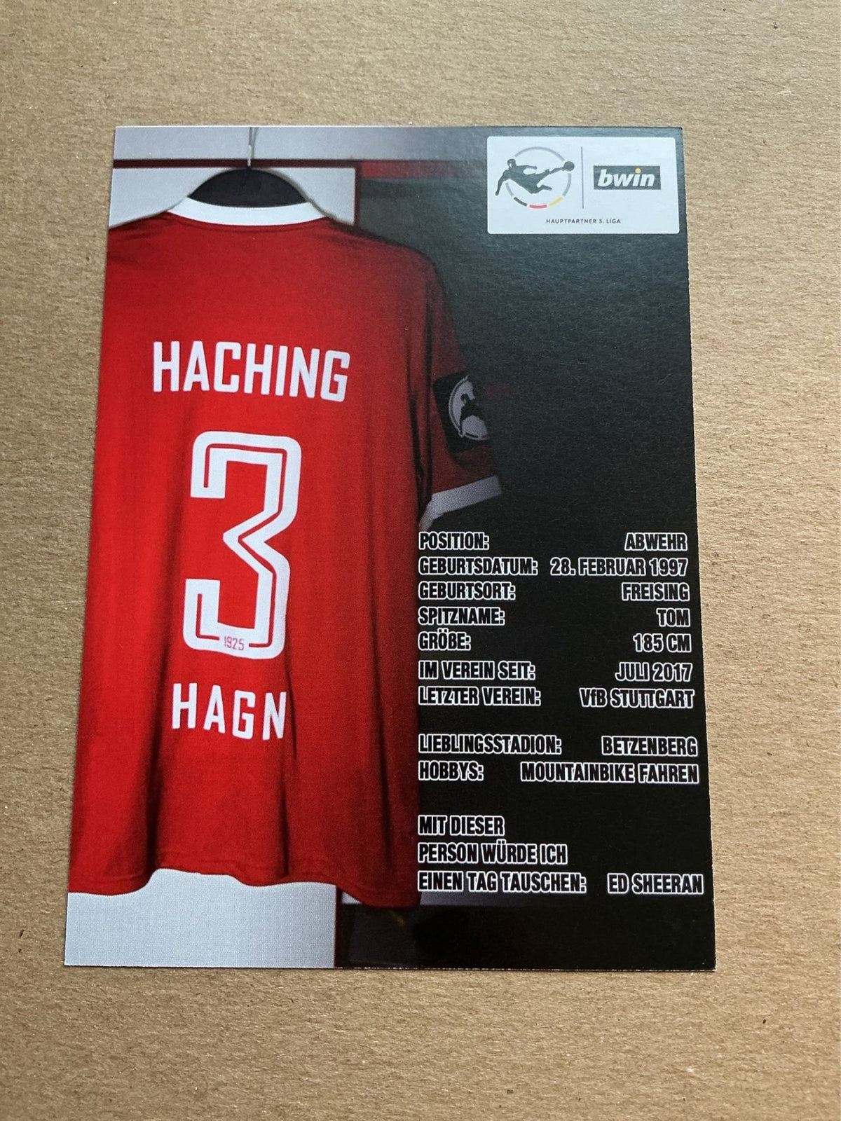 Thomas Hagn, Germany 🇩🇪 SpVgg Unterhaching 2019/20 hand signed - Autographs-World