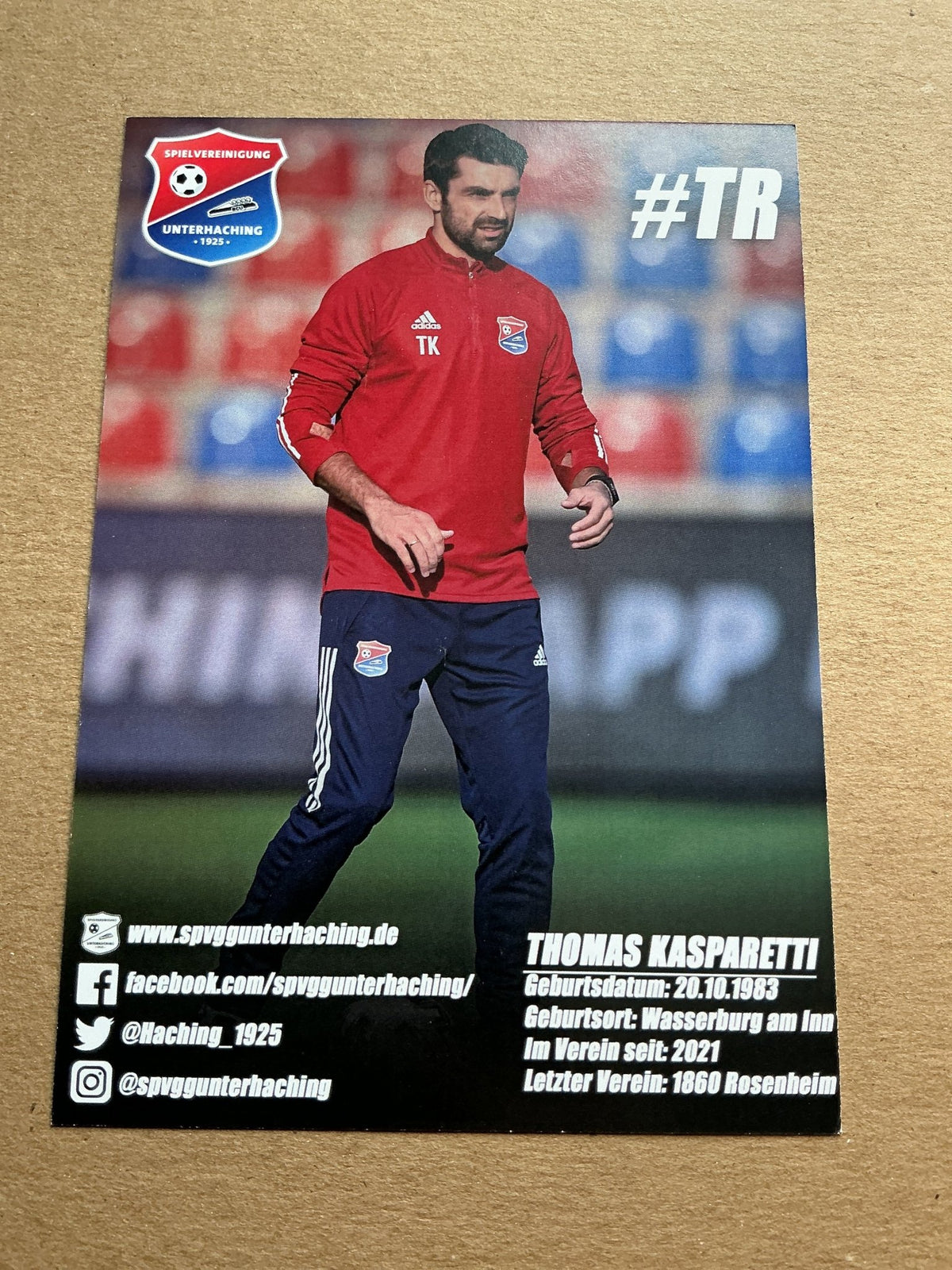Thomas Kasparetti, Germany 🇩🇪 SpVgg Unterhaching 2021/22 hand signed - Autographs-World