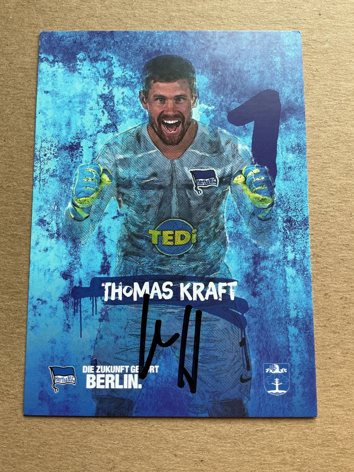 Thomas Kraft, Germany 🇩🇪 Hertha BSC Berlin 2019/20 hand signed - Autographs-World
