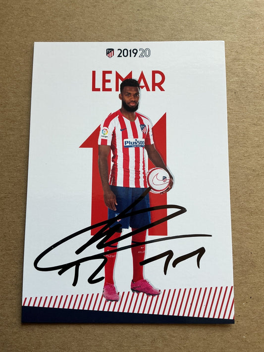 Thomas Lemar, France 🇫🇷 Atletico Madrid 2019/20 hand signed - Autographs-World