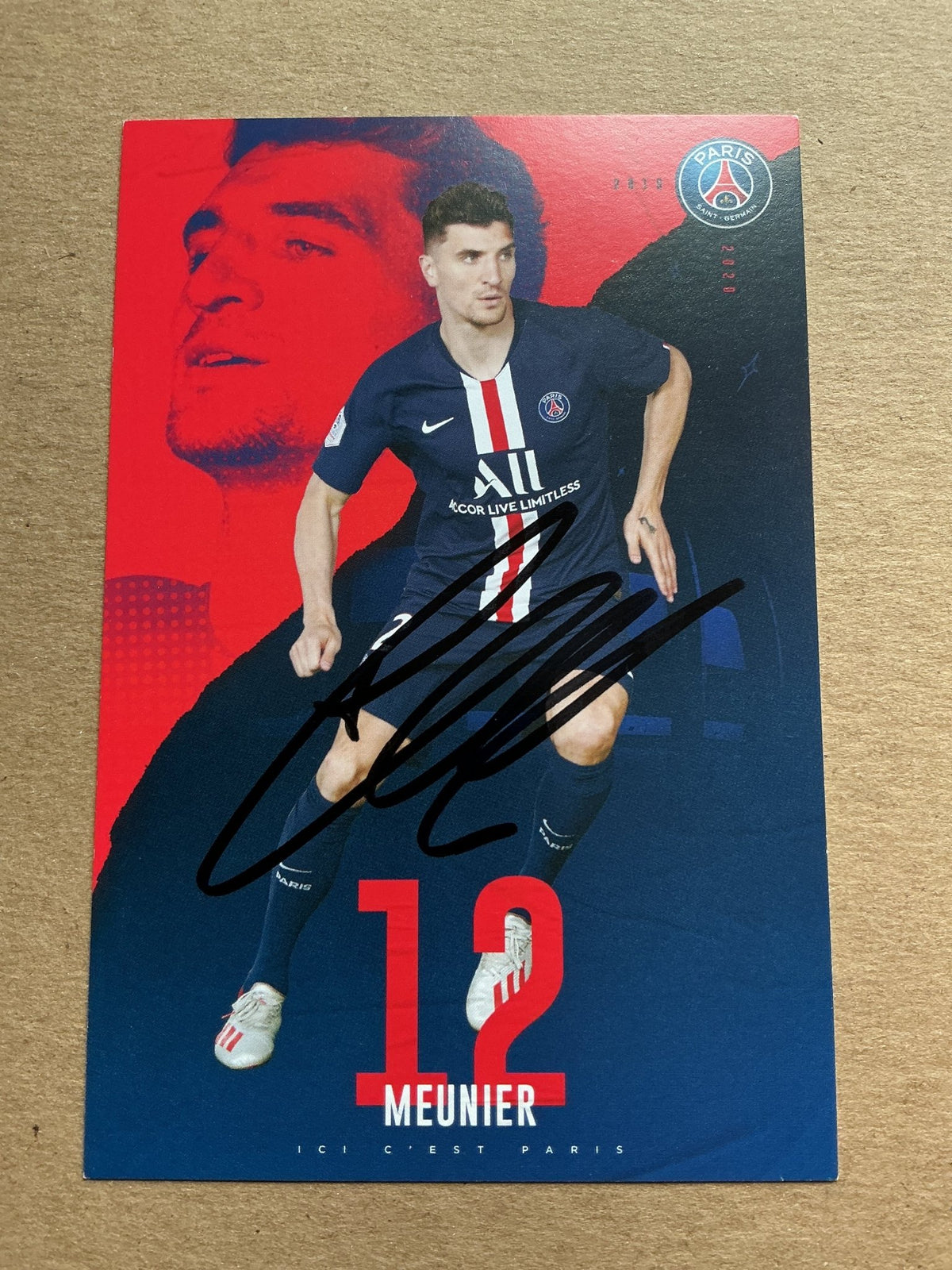 Thomas Meunier, Belgium 🇧🇪 Paris Saint-Germain 2019/20 hand signed - Autographs-World