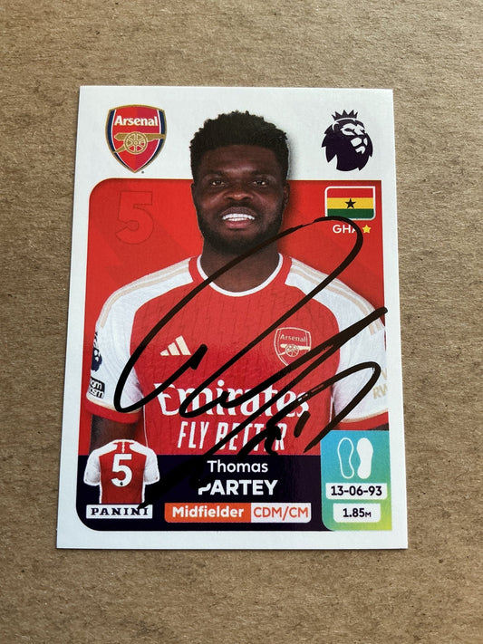 Thomas Partey, Ghana 🇬🇭 Arsenal FC 2024 Panini hand signed - Autographs-World