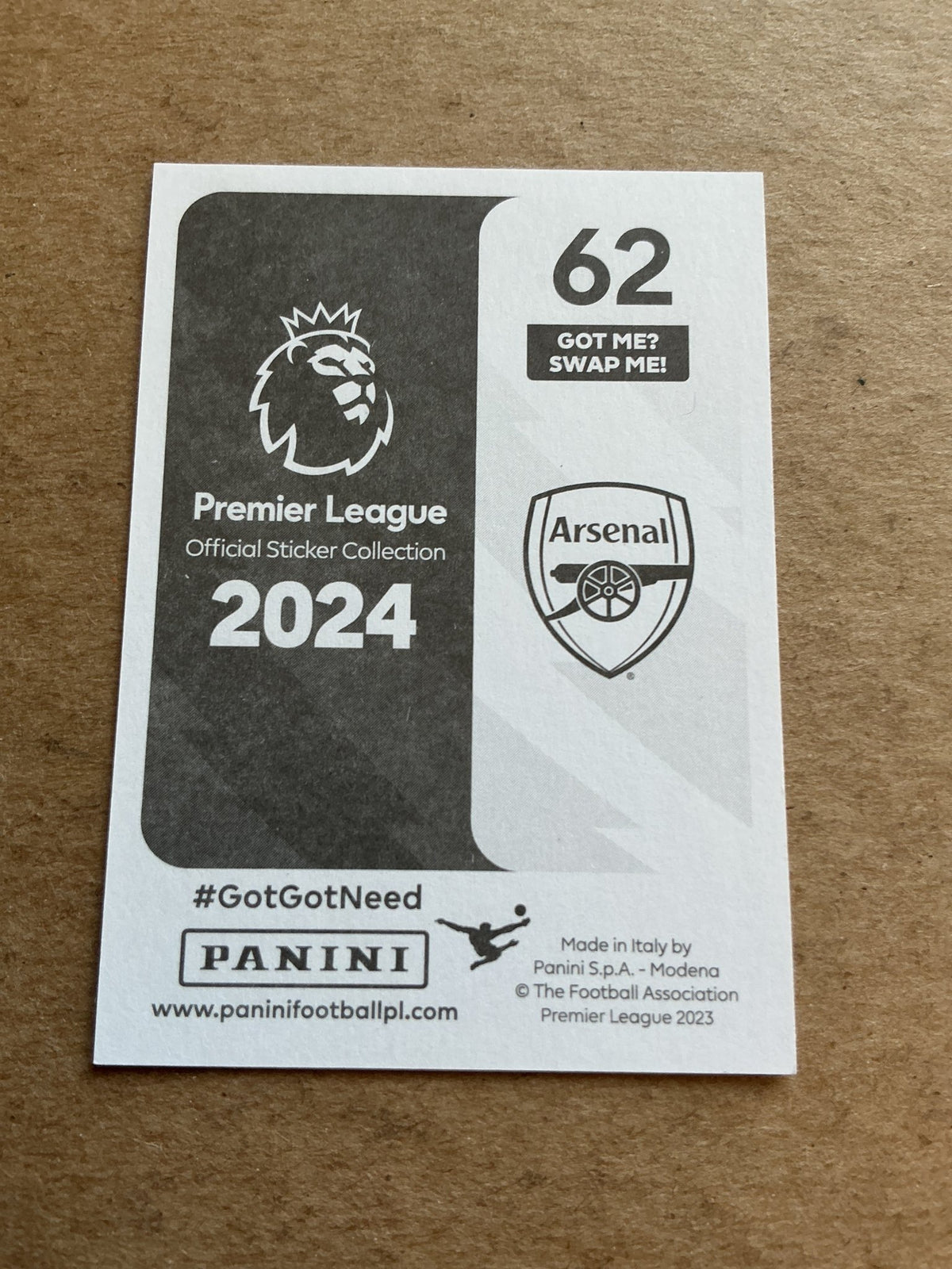 Thomas Partey, Ghana 🇬🇭 Arsenal FC 2024 Panini hand signed - Autographs-World