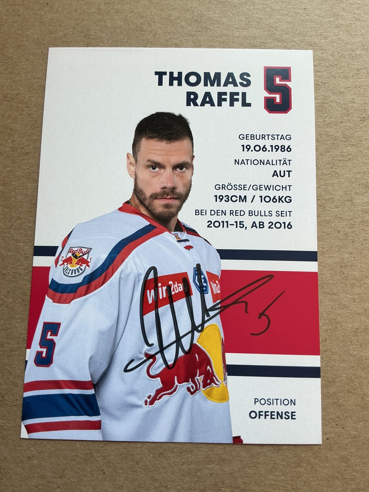 Thomas Raffl, Austria 🇦🇹 EC Red Bull Salzburg 2024/25 hand signed - Autographs-World