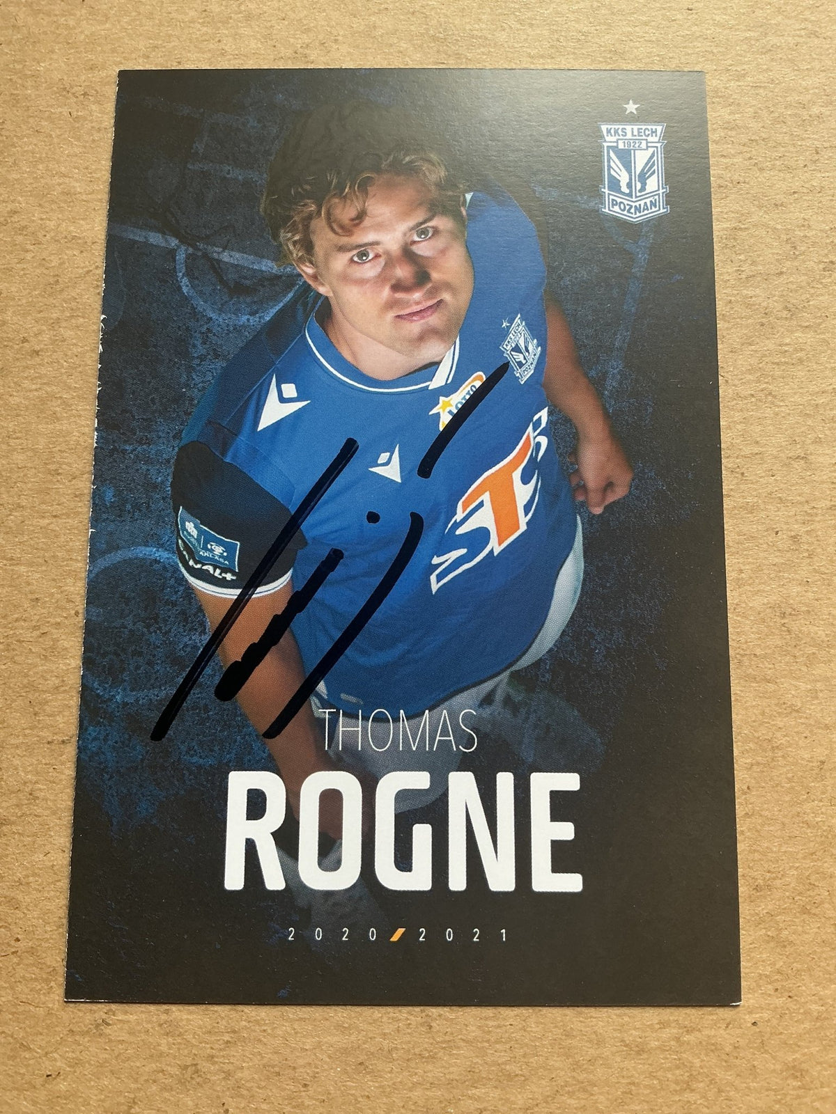 Thomas Rogne, Norway 🇳🇴 Lech Poznań 2020/21 hand signed - Autographs-World