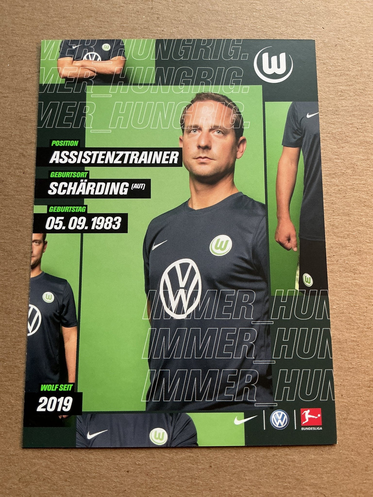 Thomas Sageder, Austria 🇦🇹 VfL Wolfsburg 2019/20 hand signed - Autographs-World