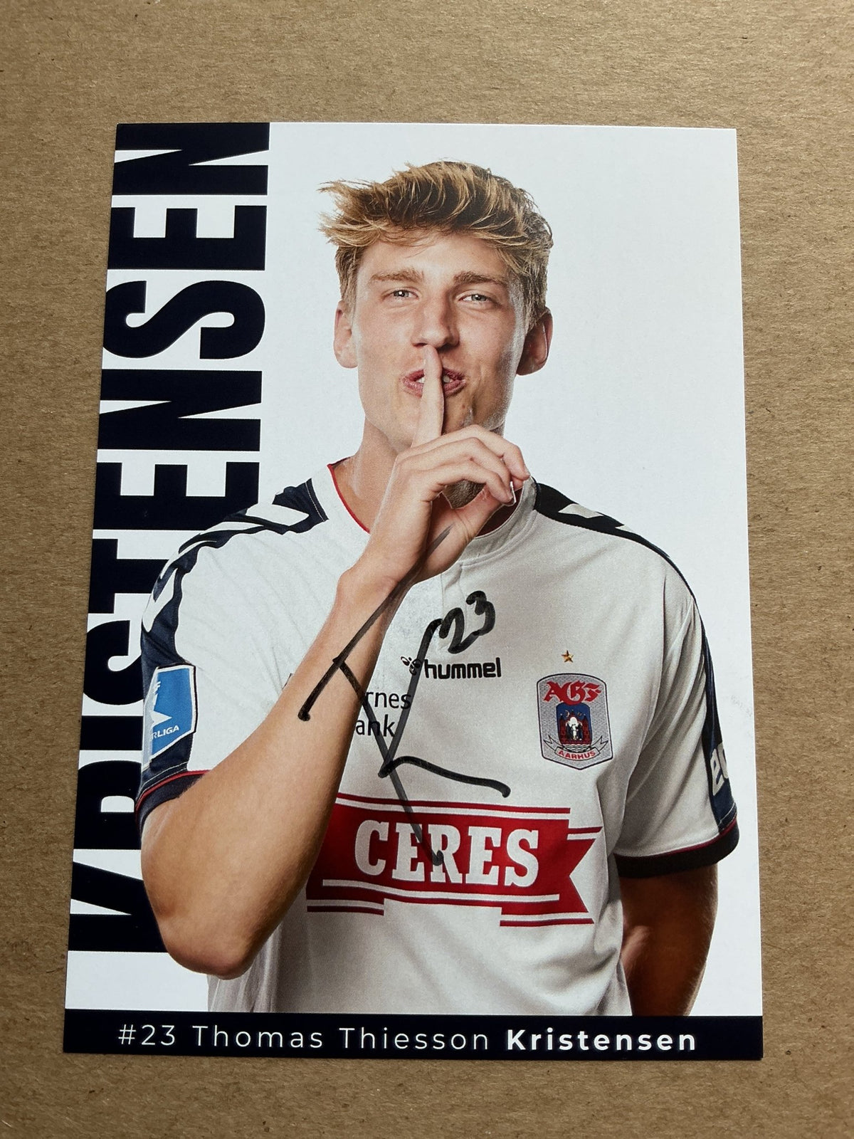 Thomas Thiesson Kristensen, Denmark 🇩🇰 Aarhus GF 2021/22 hand signed - Autographs-World