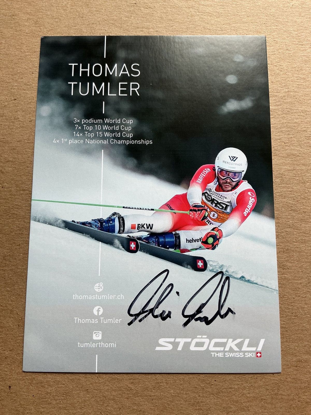 Thomas Tumler, Switzerland 🇨🇭 Alpine Winter 2022/23 hand signed - Autographs-World