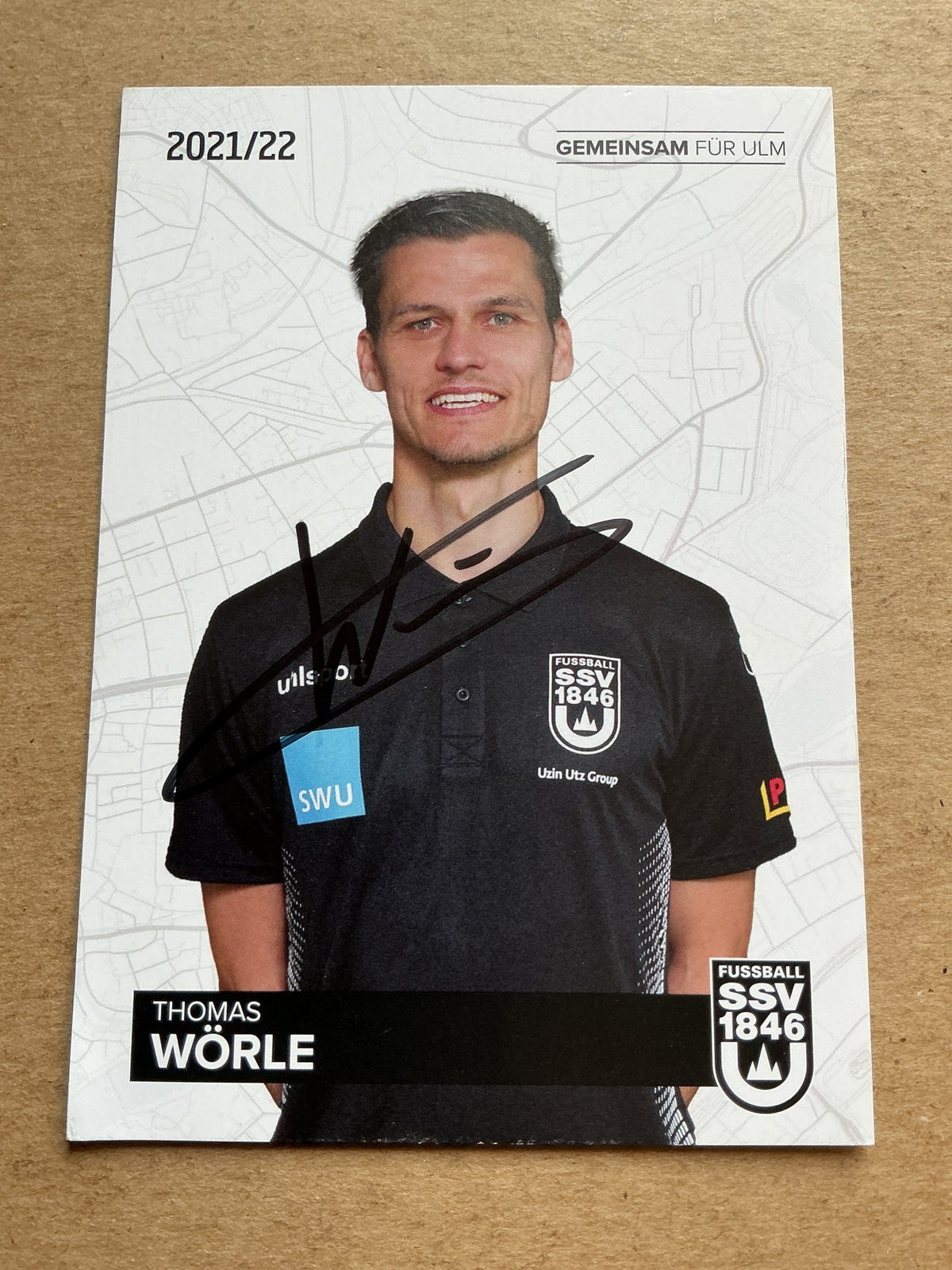 Thomas Wörle, Germany 🇩🇪 SSV Ulm 1846 2021/22 hand signed - Autographs-World