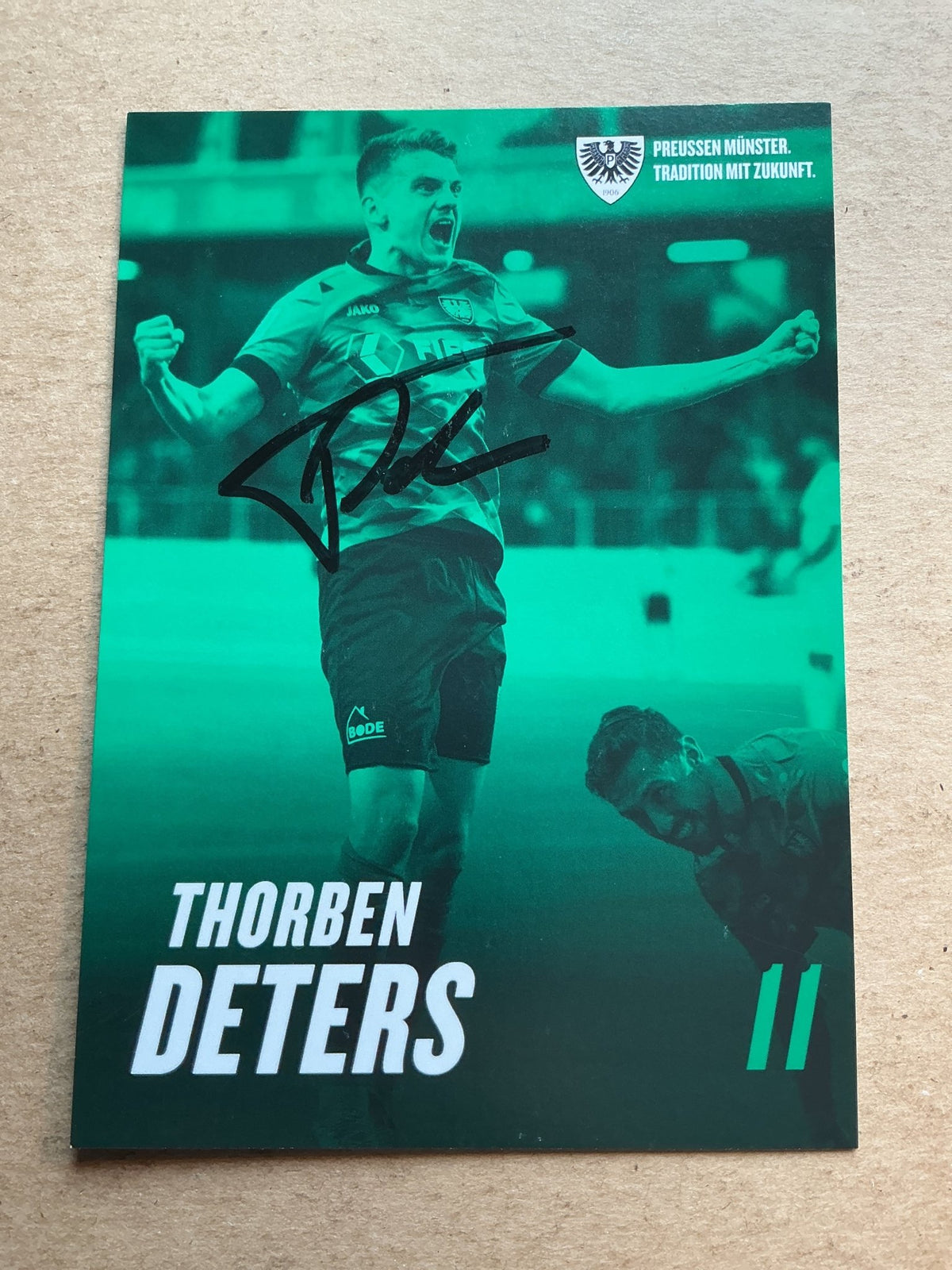 Thorben Deters, Germany 🇩🇪 Preussen Münster 2021/22 hand signed - Autographs-World