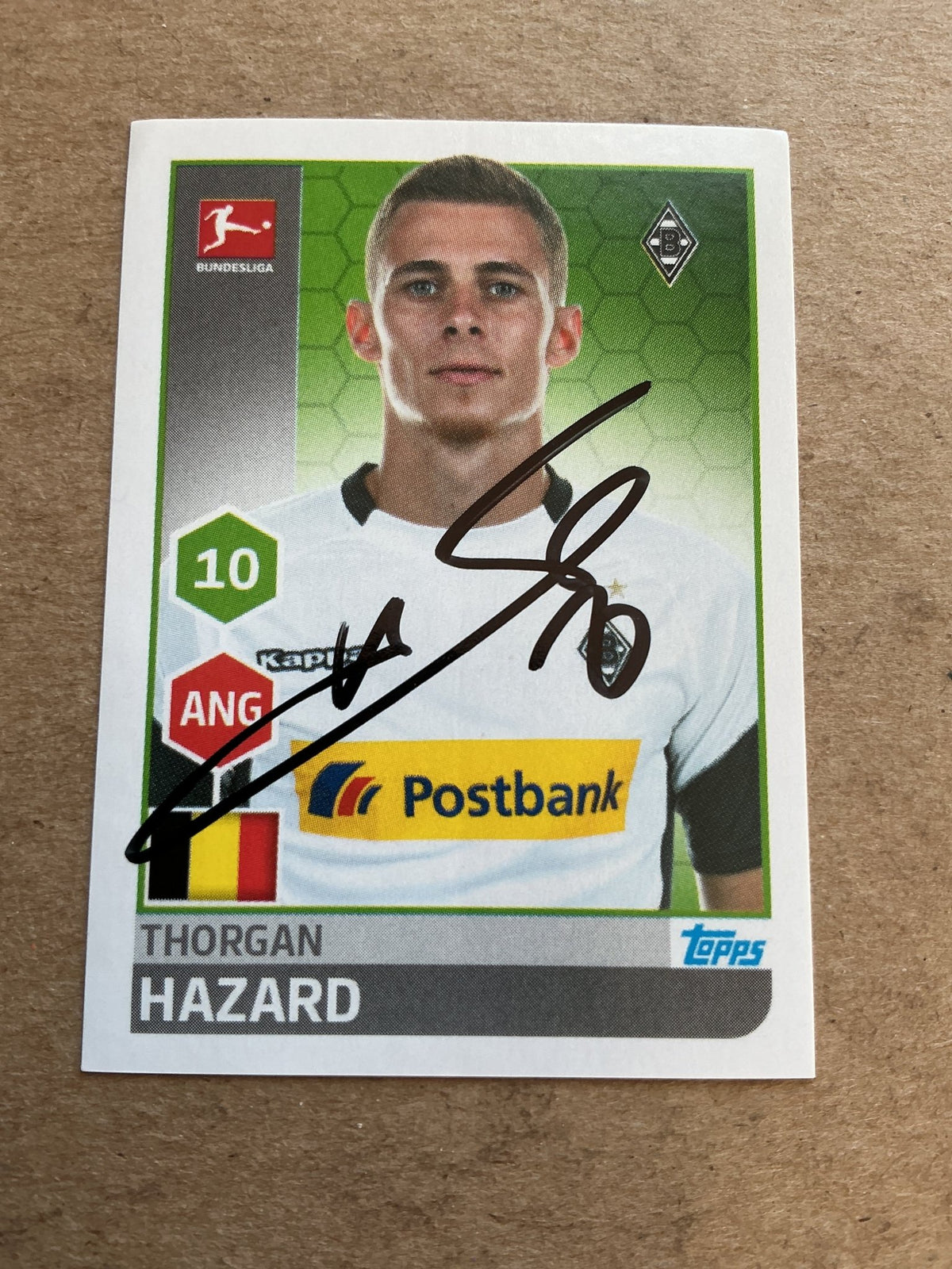 Thorgan Hazard, Belgium 🇧🇪 Borussia Mönchengladbach 2017/18 Topps hand signed - Autographs-World
