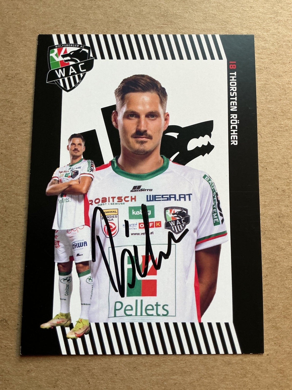 Thorsten Röcher, Austria 🇦🇹 Wolfsberger AC 2023/24 hand signed - Autographs-World