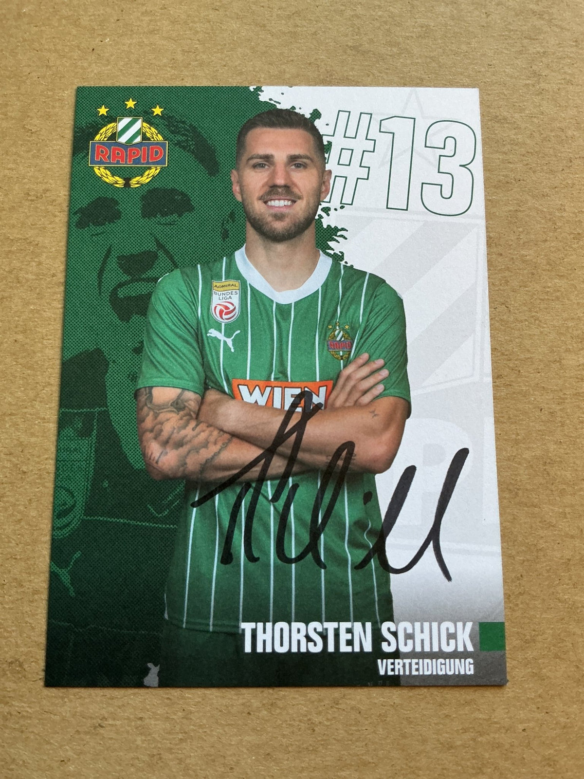Thorsten Schick, Austria 🇦🇹 SK Rapid Wien 2023/24 hand signed - Autographs-World