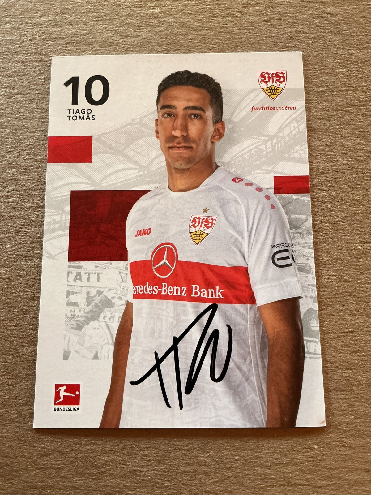 Tiago Tomás, Portugal 🇵🇹 VfB Stuttgart 2022/23 hand signed - Autographs-World