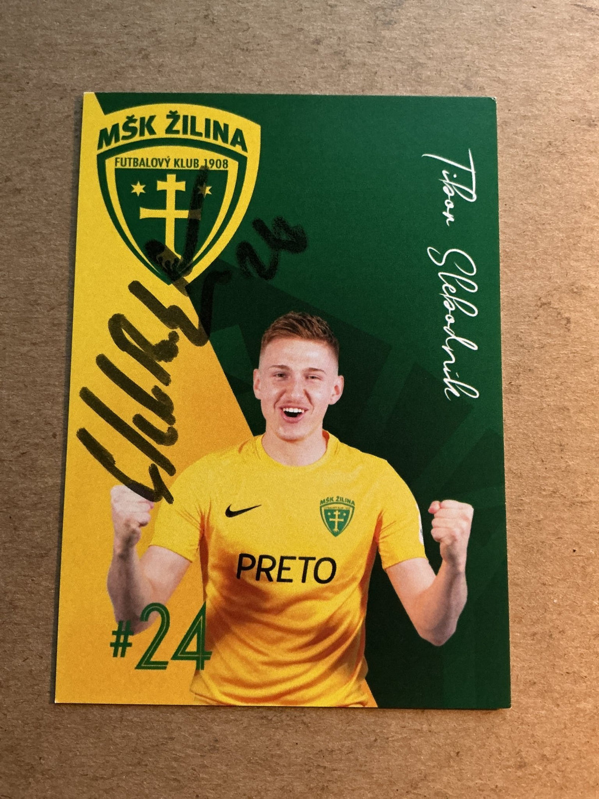 Tibor Slebodnik, Slovakia 🇸🇰 MŠK Žilina 2021/22 hand signed - Autographs-World