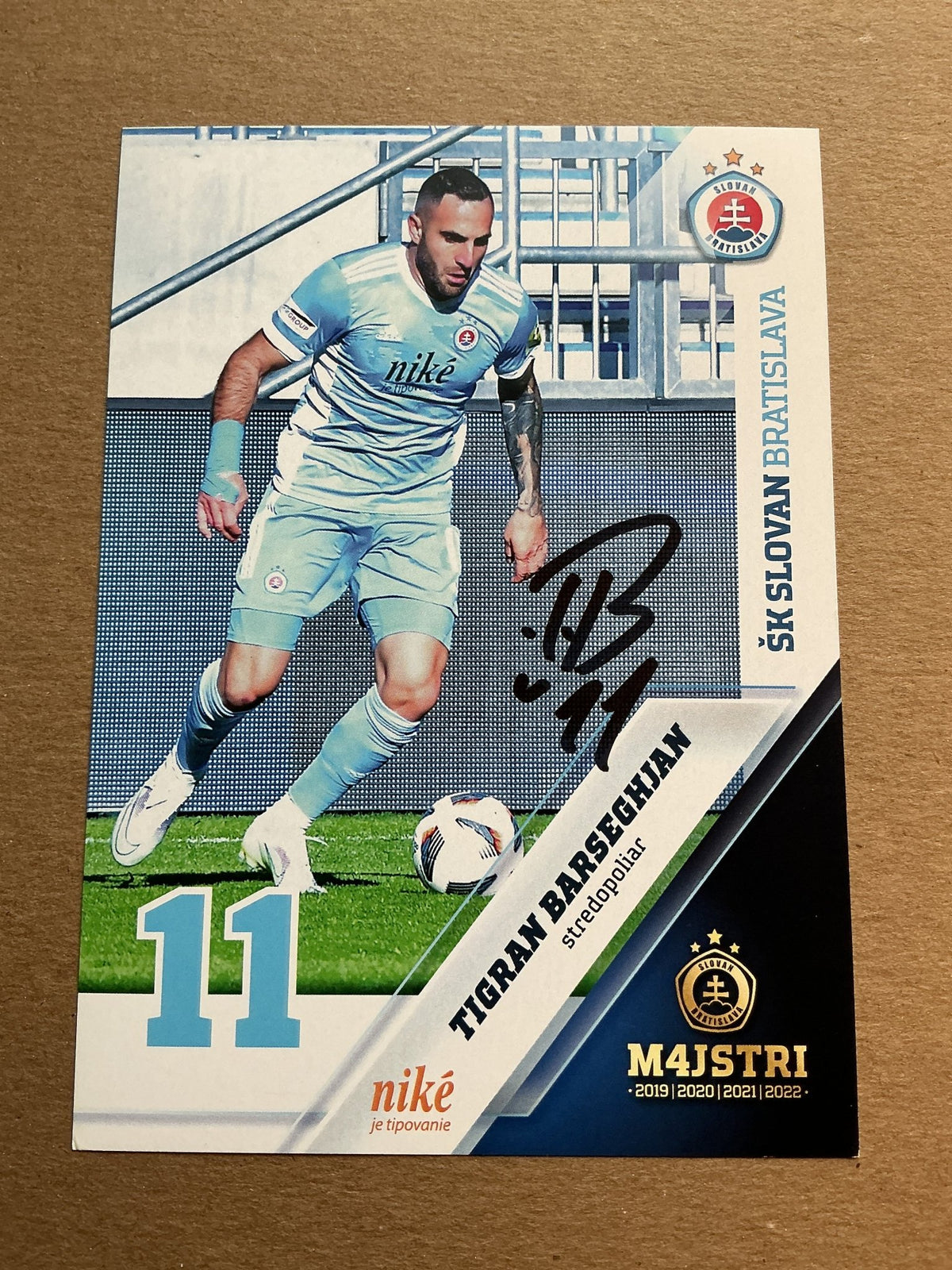 Tigran Barseghjan, Armenia 🇦🇲 ŠK Slovan Bratislava 2022/23 hand signed - Autographs-World