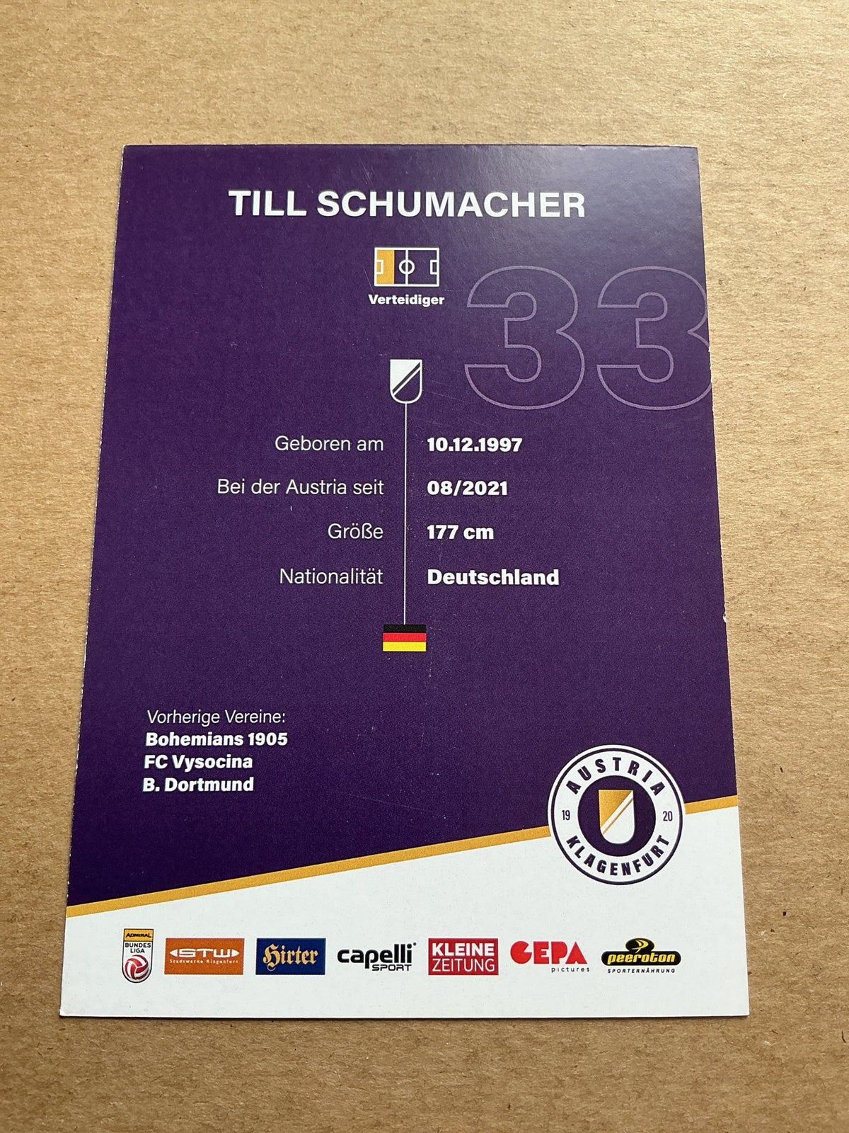 Till Schumacher, Germany 🇩🇪 Austria Klagenfurt 2023/24 hand signed - Autographs-World