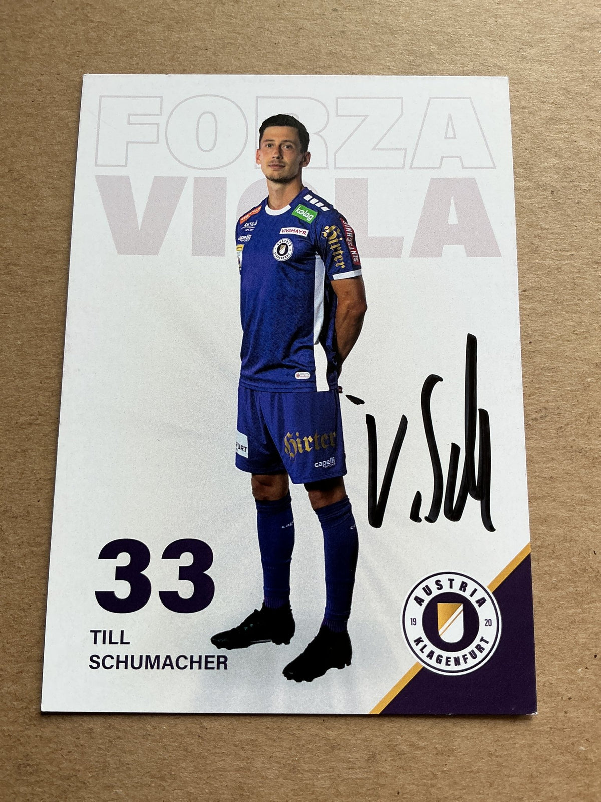 Till Schumacher, Germany 🇩🇪 Austria Klagenfurt 2023/24 hand signed - Autographs-World