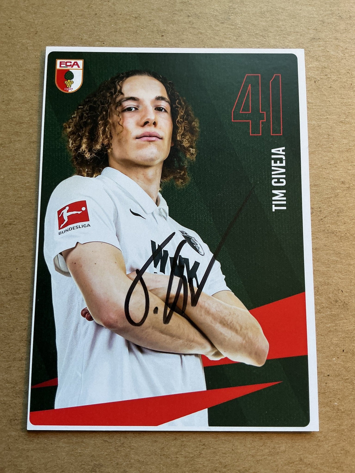 Tim Civeja, Germany 🇩🇪 FC Augsburg 2020/21 hand signed - Autographs-World