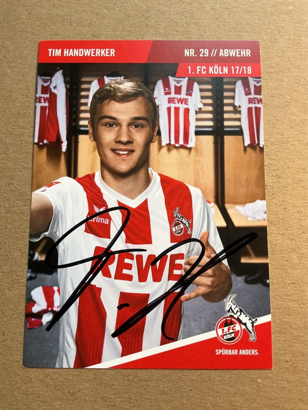 Tim Handwerker, Germany 🇩🇪 1.FC Köln 2017/18 hand signed - Autographs-World