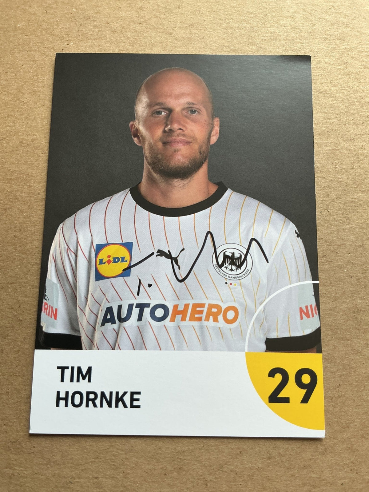 Tim Hornke, Germany 🇩🇪 Handball Summer Olympics 2024 hand signed - Autographs-World