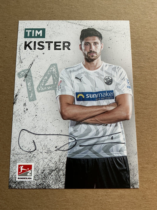 Tim Kister, Germany 🇩🇪 SV Sandhausen 2019/20 hand signed - Autographs-World
