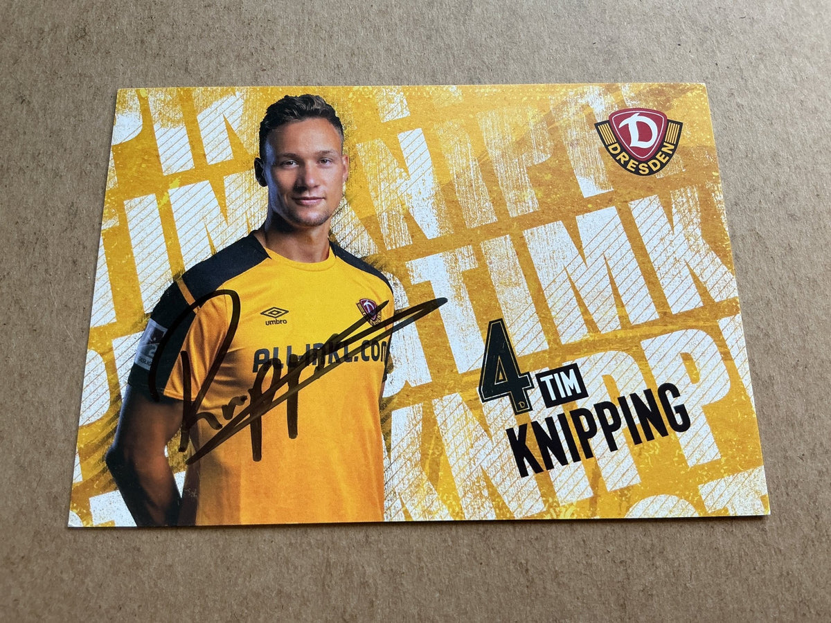 Tim Knipping, Germany 🇩🇪 Dynamo Dresden 2021/22 hand signed - Autographs-World