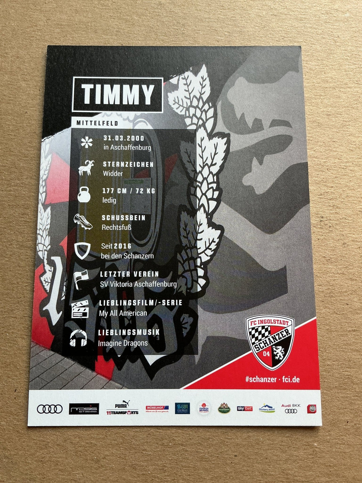 Tim Kraus, Germany 🇩🇪 FC Ingolstadt 04 2020/21 hand signed - Autographs-World