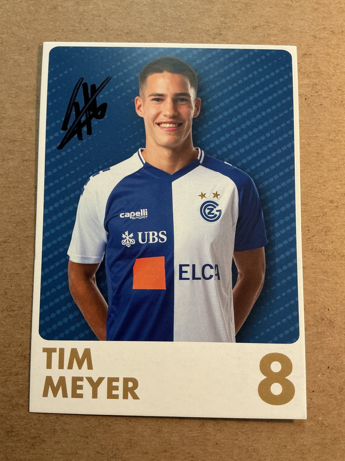 Tim Meyer, Switzerland 🇨🇭 Grasshopper Zürich 2025/26 hand signed - Autographs-World