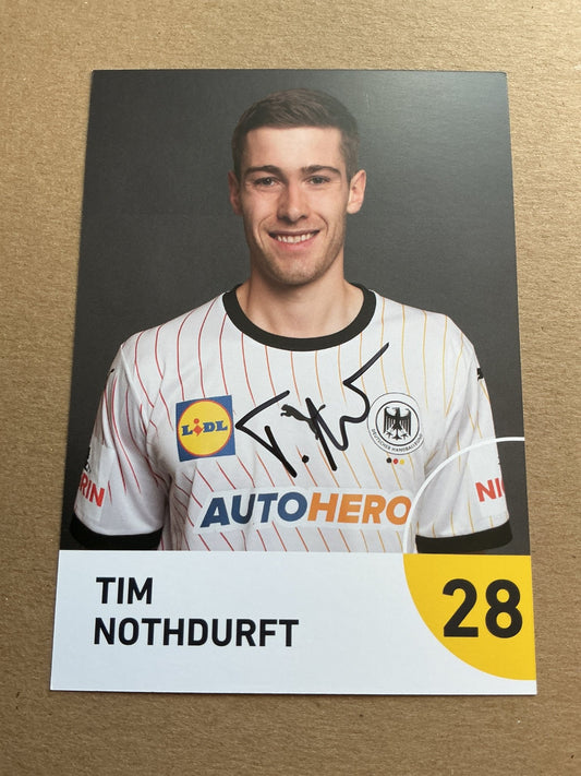Tim Nothdurft, Germany 🇩🇪 Handball Summer Olympics 2024 hand signed - Autographs-World