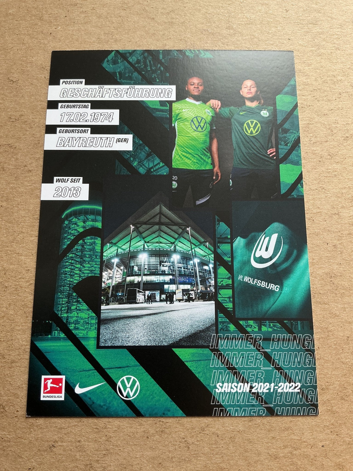 Tim Schumacher, Germany 🇩🇪 VfL Wolfsburg 2021/22 hand signed - Autographs-World