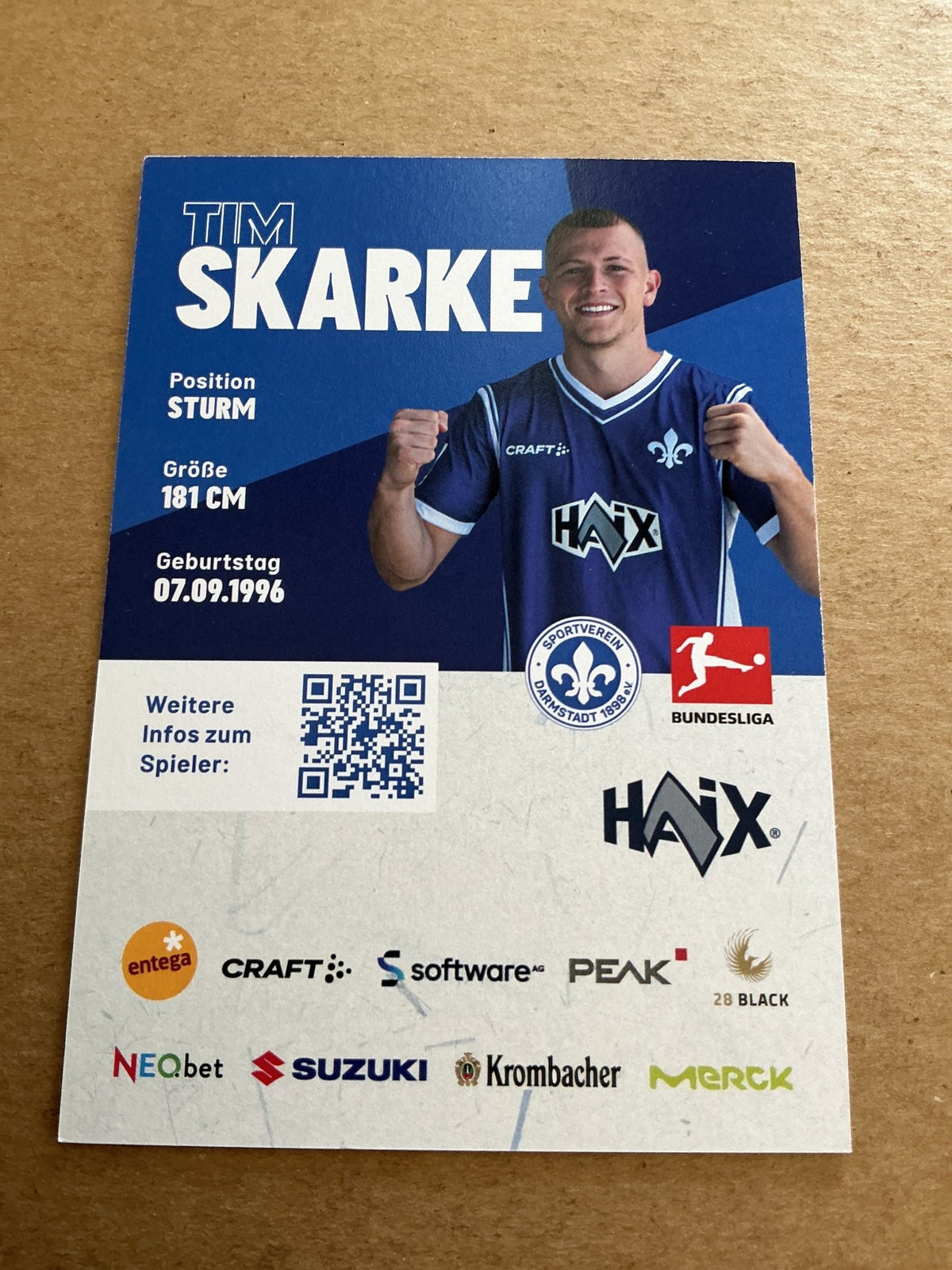 Tim Skarke, Germany 🇩🇪 SV Darmstadt 98 2023/24 hand signed - Autographs-World