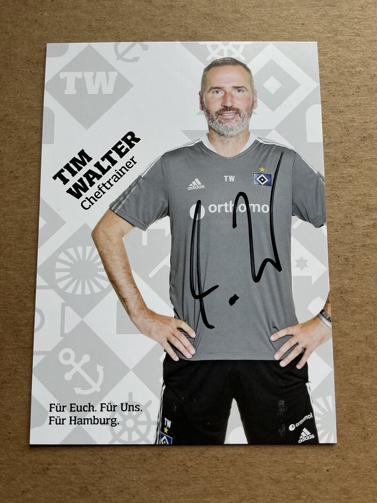 Tim Walter, Germany 🇩🇪 Hamburger SV 2021/22 hand signed - Autographs-World