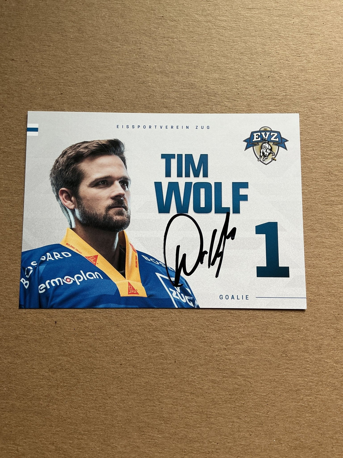 Tim Wolf, Switzerland 🇨🇭 EV Zug 2024/25 hand signed - Autographs-World