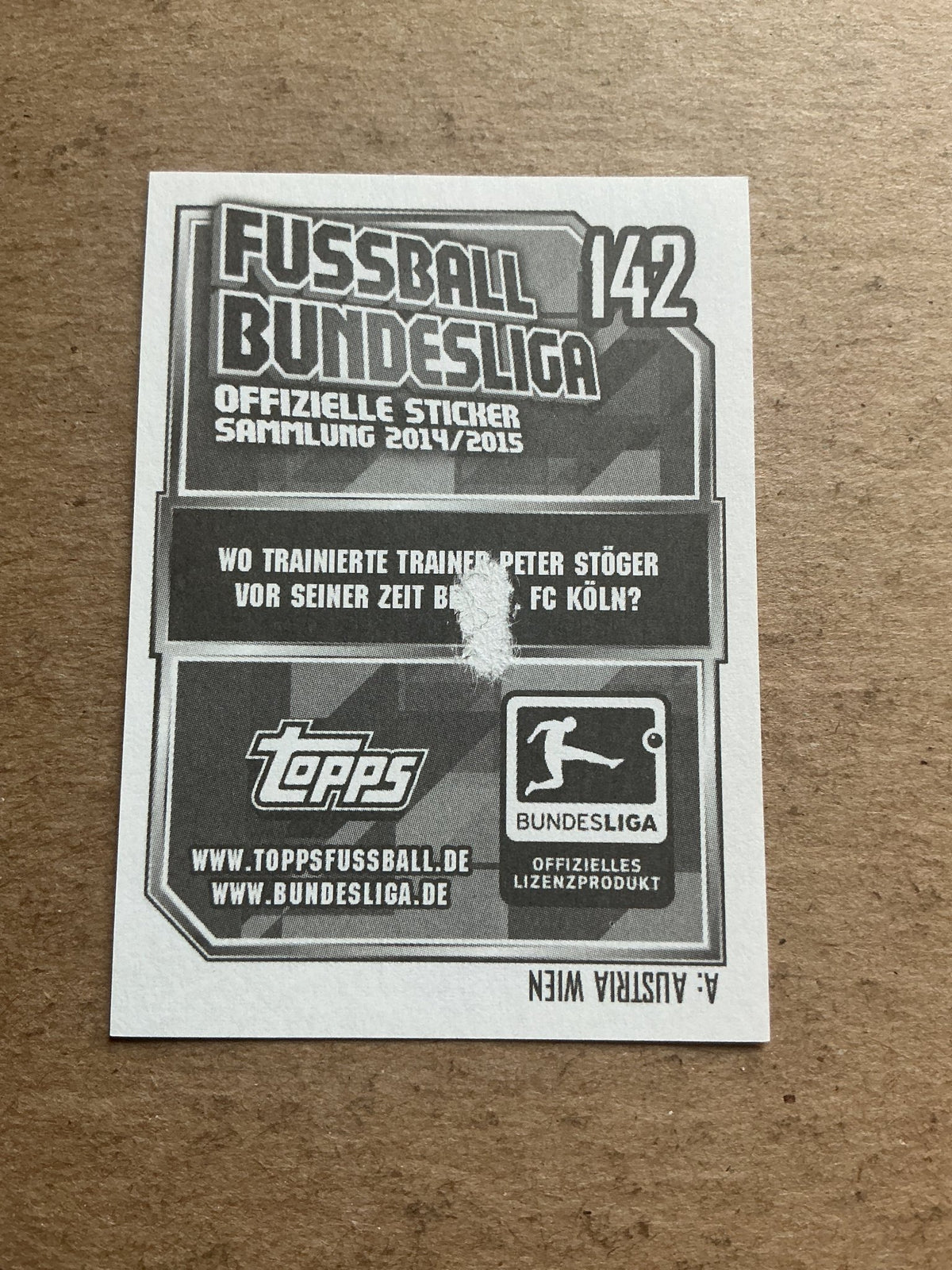 Timo Horn, Germany 🇩🇪 1.FC Köln 2014/15 Topps hand signed - Autographs-World
