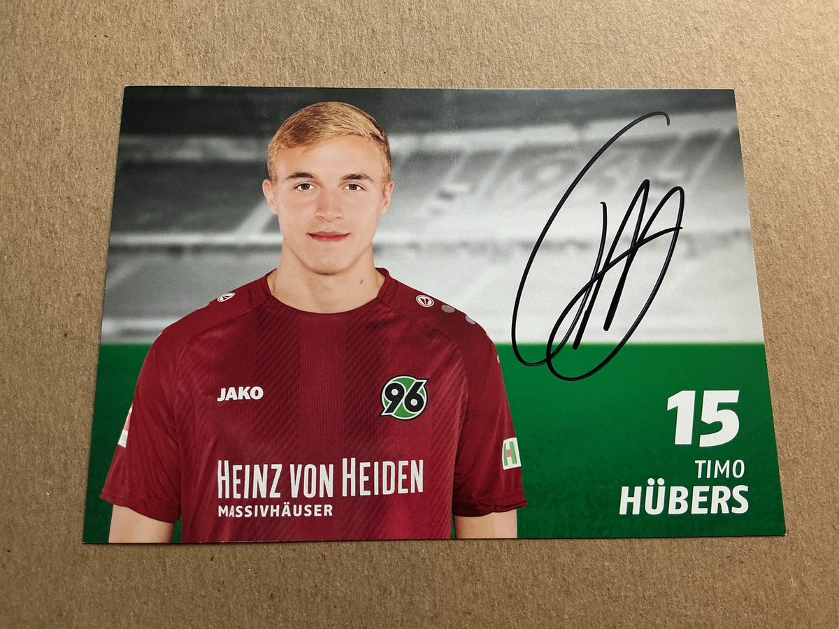Timo Hübers, Germany 🇩🇪 Hannover 96 2018/19 hand signed - Autographs-World