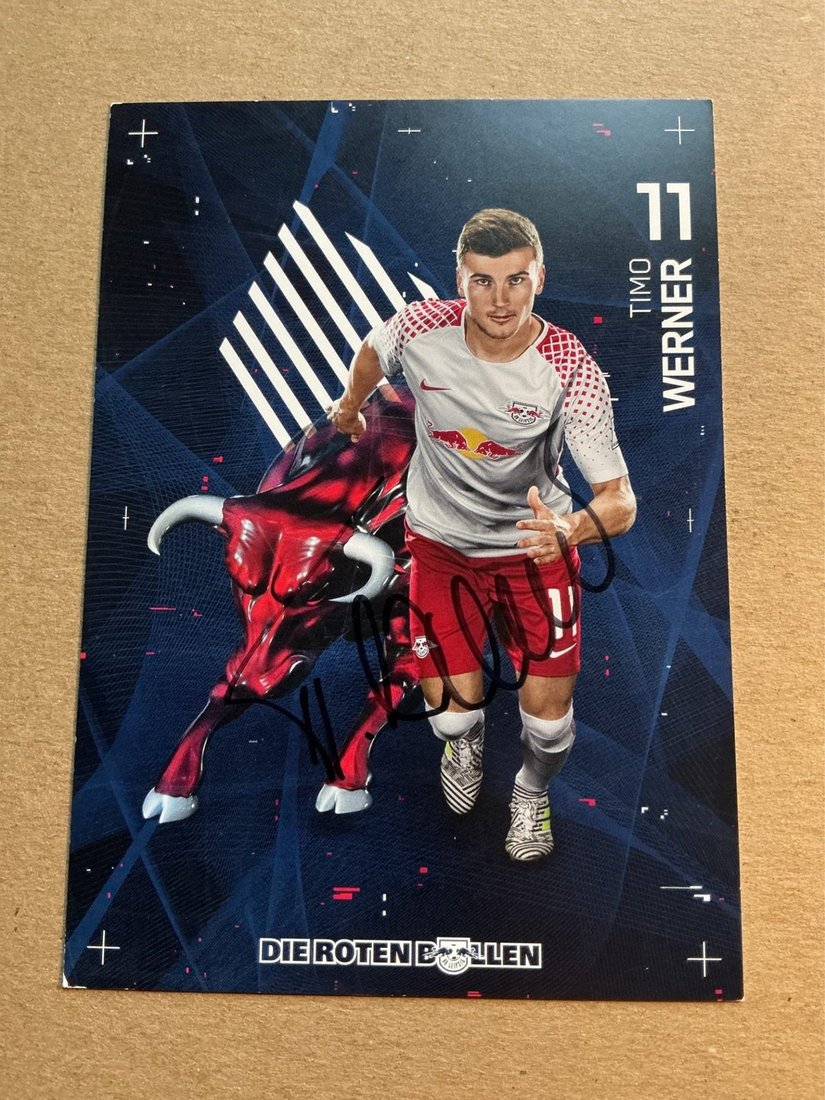 Timo Werner, Germany 🇩🇪 RB Leipzig 2017/18 hand signed - Autographs-World