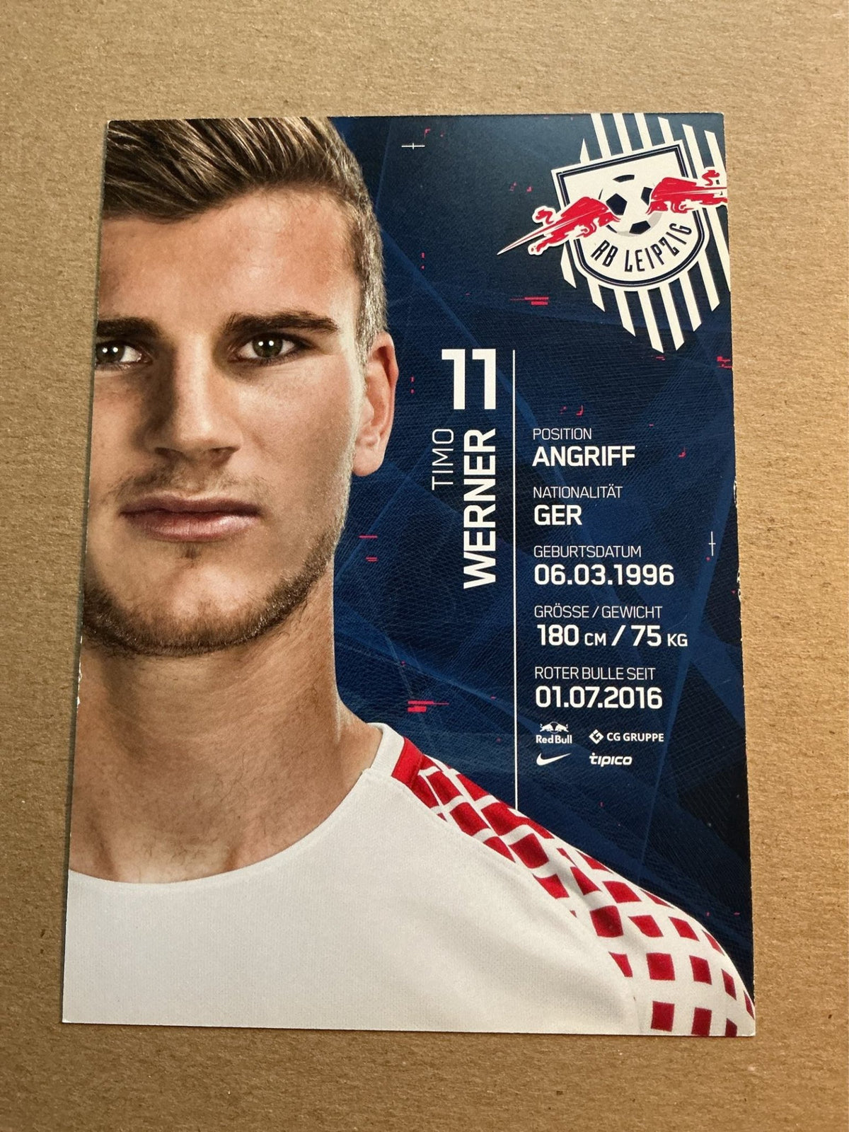 Timo Werner, Germany 🇩🇪 RB Leipzig 2017/18 hand signed - Autographs-World