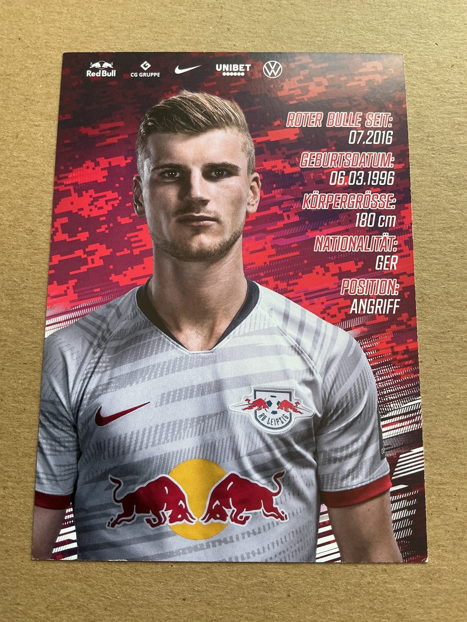 Timo Werner, Germany 🇩🇪 RB Leipzig 2019/20 hand signed - Autographs-World
