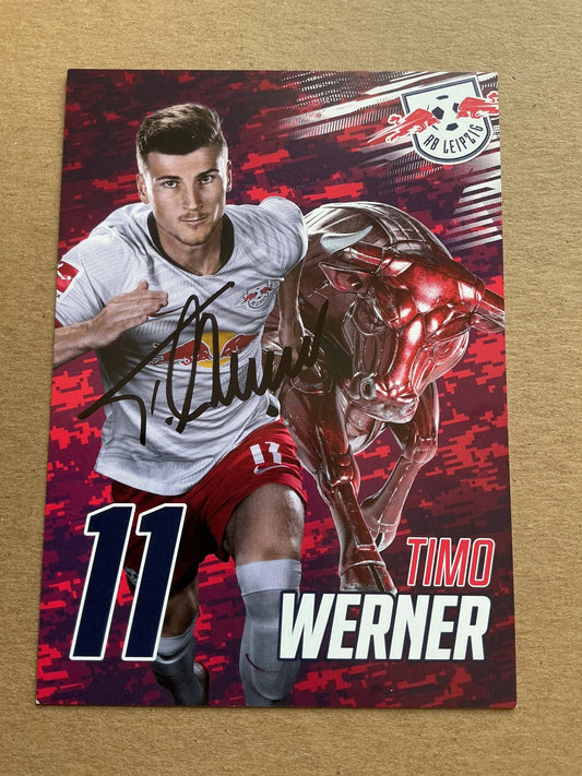 Timo Werner, Germany 🇩🇪 RB Leipzig 2019/20 hand signed - Autographs-World