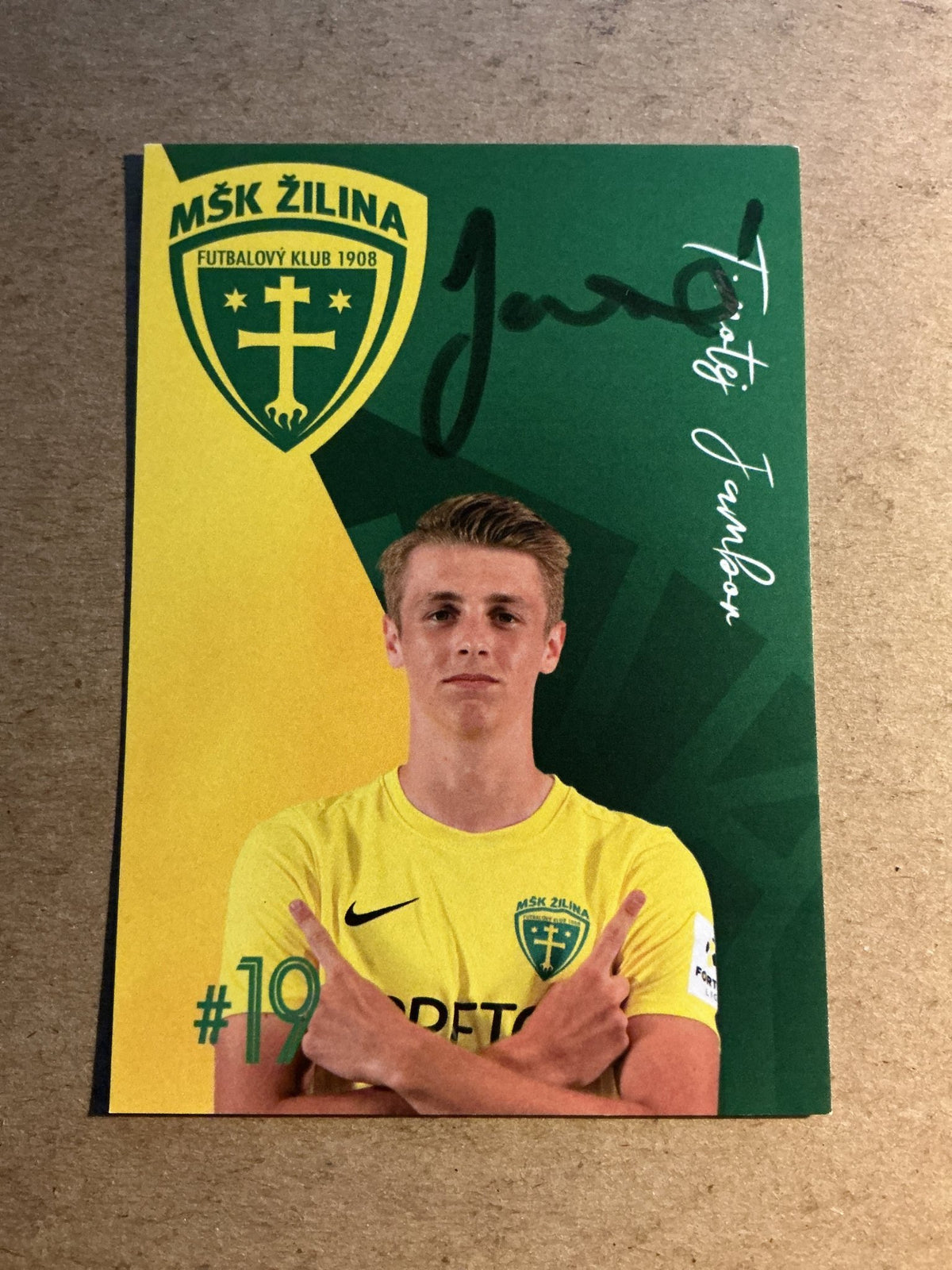 Timotej Jambor, Slovakia 🇸🇰 MŠK Žilina 2021/22 hand signed - Autographs-World