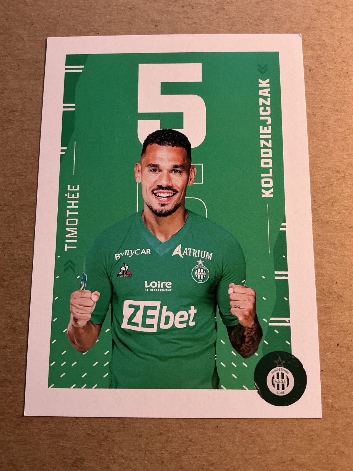 Timothée Kolodziejczak, France 🇫🇷 AS Saint-Étienne 2021/22 hand signed - Autographs-World