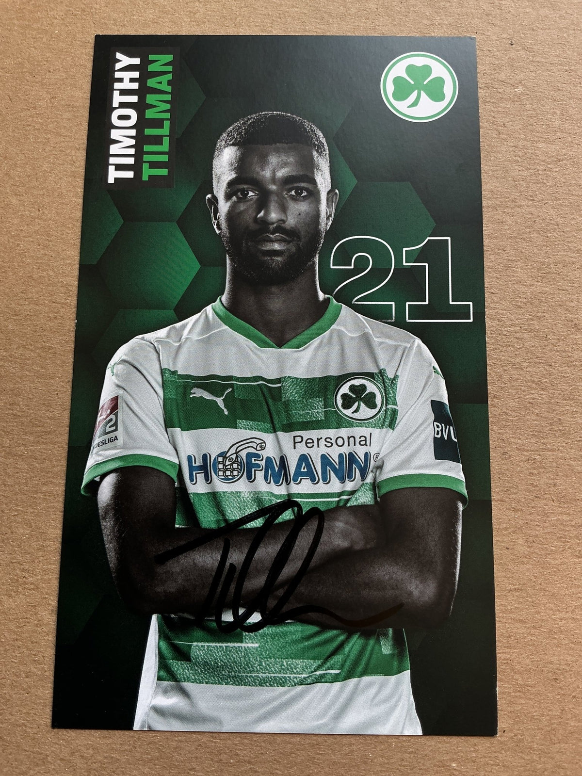 Timothy Tillman, Germany 🇩🇪 SpVgg Greuther Fürth 2020/21 hand signed - Autographs-World