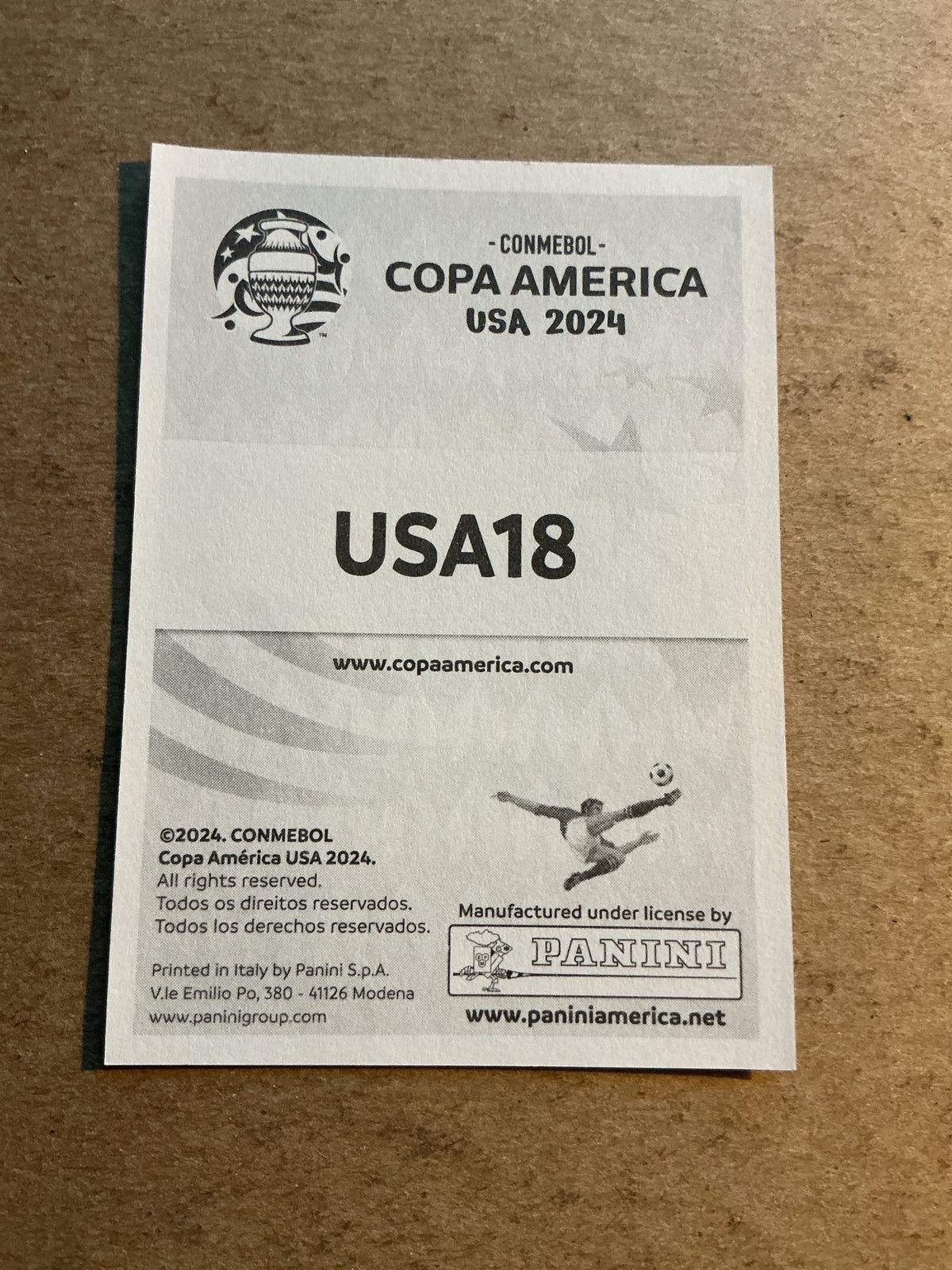 Timothy Weah, USA 🇺🇸 Copa America 2024 Panini hand signed - Autographs-World
