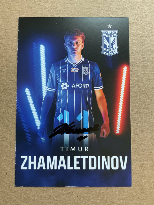 Timur Zhamaletdinov, Russia 🇷🇺 Lech Poznań 2019/20 hand signed - Autographs-World