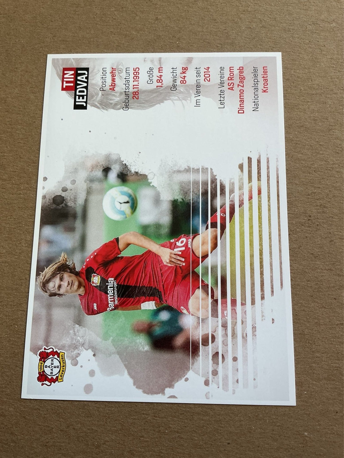 Tin Jedvaj, Croatia 🇭🇷 Bayer 04 Leverkusen 2017/18 hand signed - Autographs-World