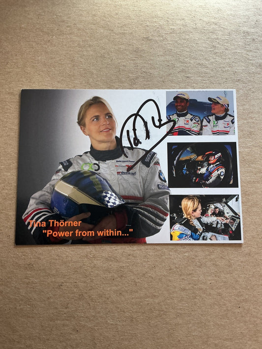Tina Thörner, Sweden 🇸🇪 Racing Sports 2025 hand signed - Autographs-World